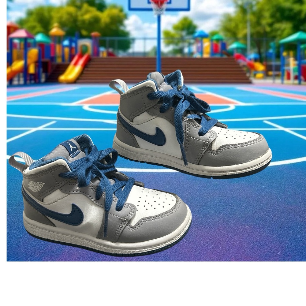 Air Jordan Kids Sneakers in Blue and Gray